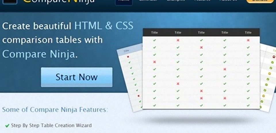 Réaliser rapidement des tableaux HTML de comparaison d'offres